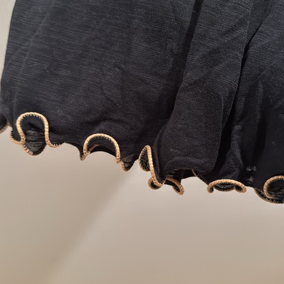 See By Chloe Dark Navy Blue embroidered sleeves Top Small - Picture 5 of 7